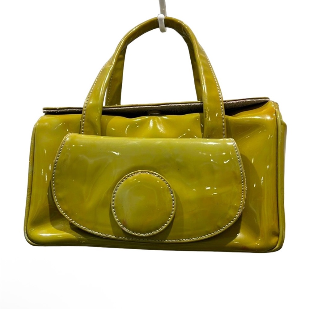 FIRM: Furla Green Patent Leather Handbag